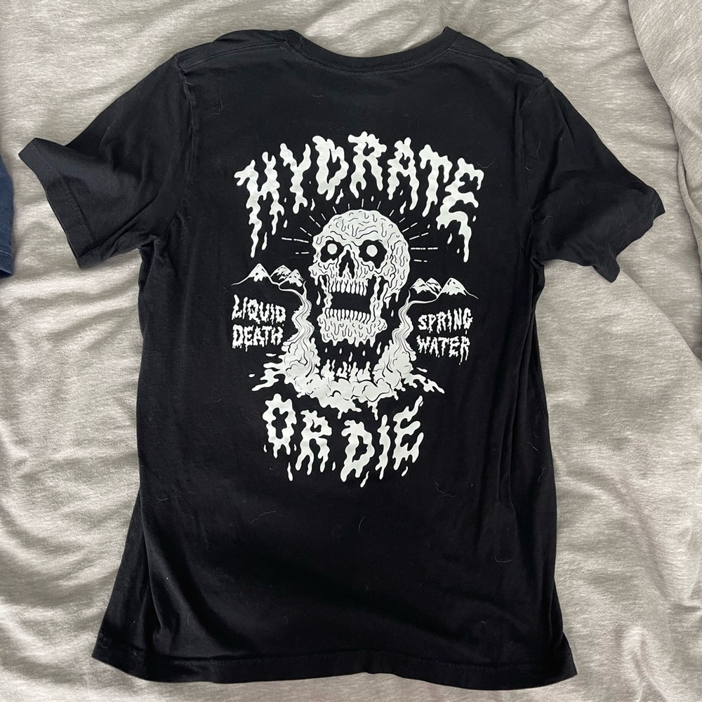 Liquid Death Black Skull Graphic Tee